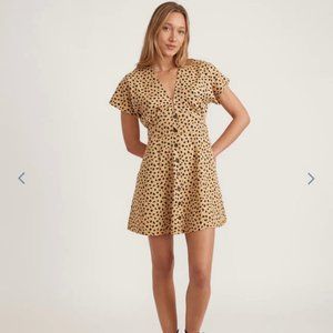 Marine Layer Camila Mini Dress in Cheetah Size Large
